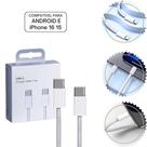 Cabo de Carregador Trançado Usb Tipo C Compativel P/ iPhone 15 16 Plus Pró Max MFI Resistente PD IOS
