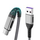 Cabo de carregador USB C Durcord, pacote com 2 unidades, 1 m de carregamento rápido, prateado