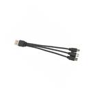 Cabo de Carregamento 3 em 1 USB para Micro USB, Multi-Entrada para Vários Dispositivos