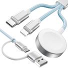 Cabo de carregamento Amasuki Blue-Atualizado 3 em 2 USB C para relógio e telefone