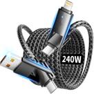 Cabo de carregamento com carregamento rápido USB 4 em 1 de 240 W para USB C