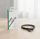 Cabo De Carregamento E Transferência De Dados FAM FCA-2203 USB C Lightning 100W 2 Em 1 1.2M Preto Cabo De Carregamento E Transferência De Dados FAM FCA-2203 USB C Lightning 100W 2 Em 1 1.2M Preto