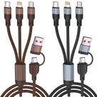 Cabo de Carregamento Firsting 5 em 1 Nylon 1,2 m - Kit com 2 Unidades