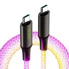 Cabo de carregamento IHAO RGB USB colorido tipo C para tipo C PD 66W