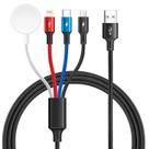 Cabo de carregamento Minlu atualizado 4 em 1 trançado para iWatch e iPhone