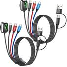 Cabo de carregamento MPATIBY 4 em 2 USB-C duplo 1,5 m, kit com 2 unidades