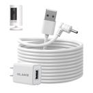 Cabo de carregamento OLAIKE de 5 m/16 pés com adaptador de alimentação DC para bateria Ring Stick Up Cam de 3ª geração/2ª geração/plug-in