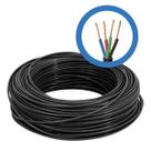 Cabo de comando preto 4x1,0 mm 30 metros