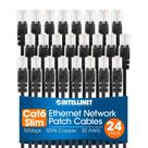 Cabo de conexão de rede Ethernet Intellinet Slim Cat6 1,5 pés 24 unidades