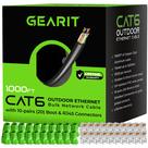 Cabo de conexão Ethernet GearIt RJ45 Cat-6 10 Gbps 305 m preto