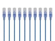Cabo de conexão Ethernet Monoprice Cat6A, pacote com 10, 2,1 m, azul