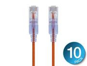Cabo de conexão Monoprice Cat6A 30AWG 10G, cobre puro puro, 1 pé