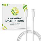 Cabo de dados e carregamento Turbo 4.0 revestido em Nylon - 1M (USB tipo C / tipo C) LionLemon Store