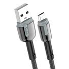 Cabo de dados micro usb nylon trancado 1m cinza kafei - kildcbm001 Cabo de dados micro usb nylon trancado 1m cinza kafei - kildcbm001
