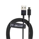 Cabo De Dados Micro Usb V8 Carga Rápida Cabo De 1 MT Preto - IT-BLUE