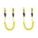 Cabo De Dados Telescópico USB Tipo C 65W 6A 2PCS 4 Em 1 Com Carregador Rápido Para iPhone 15 14 13