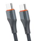 Cabo de dados tipo-c para tipo-c nylon trancado 1m preto kafei - kildcbc007