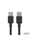 Cabo De Dados Usb A 2.0 Macho Para Usb A 2.0 Macho 28awg Puro Cobre 2 Metros - Puam2-2