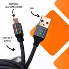 Cabo de Dados USB Lightning malha B-MAX - BM8626 - TPE