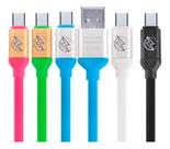 Cabo De Dados Usb Tipo-c Emborrachado Colorido De 1.2 Metros KAP-311-TPC