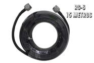 Cabo de Descida Coaxial 15 Metros para Repetidor Sinal Celular N Macho N Macho