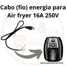 Cabo de energia (fio) para air fryer Mondial Philco Britânia Mallory Walita Multilaser
