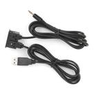Cabo de entrada de áudio USB, extensão AUX de 3,5 mm com suporte USB embutido