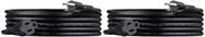 Cabo de extensão Amazon Basics Indoor 13A 125V 3m preto x2