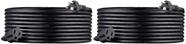 Cabo de extensão Amazon Basics Indoor 13A 125V 6m preto x2
