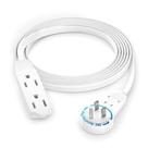 Cabo de extensão: cabo máximo, giratório de 360, 1,8 m, 16 AWG, 3 tomadas