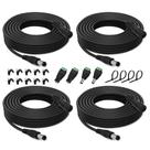 Cabo de extensão de alimentação HayeastDor 12V 10m com adaptador HE030-4