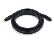Cabo de Extensão de Áudio Monoprice - Premium Estéreo 3,5mm Macho para Estéreo 3,5mm Fêmea, Banhado a Ouro, 22AWG, 1,8 Metros, Preto