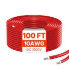 Cabo de extensão de painel solar VEVOR 100FT 10AWG 6mm² IP67 Vermelho