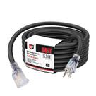 Cabo de extensão EP 15m Lighted Outdoor 10/3 SJTW 15A 125V UL