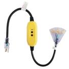 Cabo de extensão EP de 3 pés com 3 saídas 12/3 SJTW 15A/125V listado pela UL