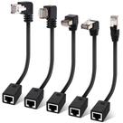 Cabo de extensão Ethernet Togconn Cat 6, pacote de 2 pés e 5 com ângulos Cabo de extensão Ethernet Togconn Cat 6, pacote de 2 pés e 5 com ângulos