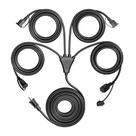 Cabo de extensão Eversimpleinc Black 1 a 4 Splitter 14m