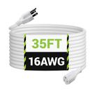 Cabo de extensão externo BN-LINK 35 pés, 3 pinos, calibre 16, branco