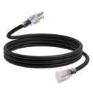 Cabo de extensão externo EP 10 pés 12/3 SJTW Heavy Duty Black
