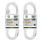 Cabo de extensão externo EP 2 Pack 4,5 m 125V branco