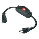 Cabo de extensão FILSHU 40cm 1625W 14AWG com interruptor On Off Preto