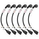 Cabo de extensão FIRMERST 1 pé 14 AWG 1875 W 125 V 3 pinos preto x6