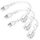 Cabo de extensão FIRMERST 1 pé 15A 1875W 125V 3 pinos listado pela UL