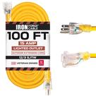 Cabo de extensão IRON FORGE CABLE 30m 12/3 SJTW 15A 125V Amarelo