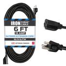 Cabo de extensão Iron Forge Cable à prova de intempéries 1,8 m 16/3 SJTW