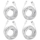 Cabo de extensão micro USB para câmera de segurança, pacote com 4 pés