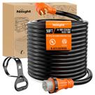 Cabo de extensão Nilight 50 A 15 m para gerador 250 V, alta resistência Cabo de extensão Nilight 50 A 15 m para gerador 250 V, alta resistência