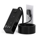 Cabo de extensão One Beat, 3 portas USB, 6 tomadas, 10 pés, preto Cabo de extensão One Beat, 3 portas USB, 6 tomadas, 10 pés, preto