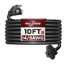 Cabo de extensão PALARINE 3m preto impermeável 14 calibre 15A UL