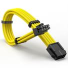 Cabo de extensão para GPU AoQhir 8 pinos 30 cm, nylon trançado amarelo